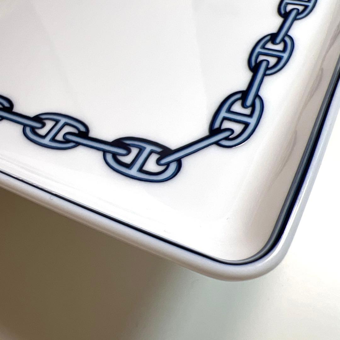 HERMES エルメス シェーヌダンクル スクエア ミニ プレート　箱付