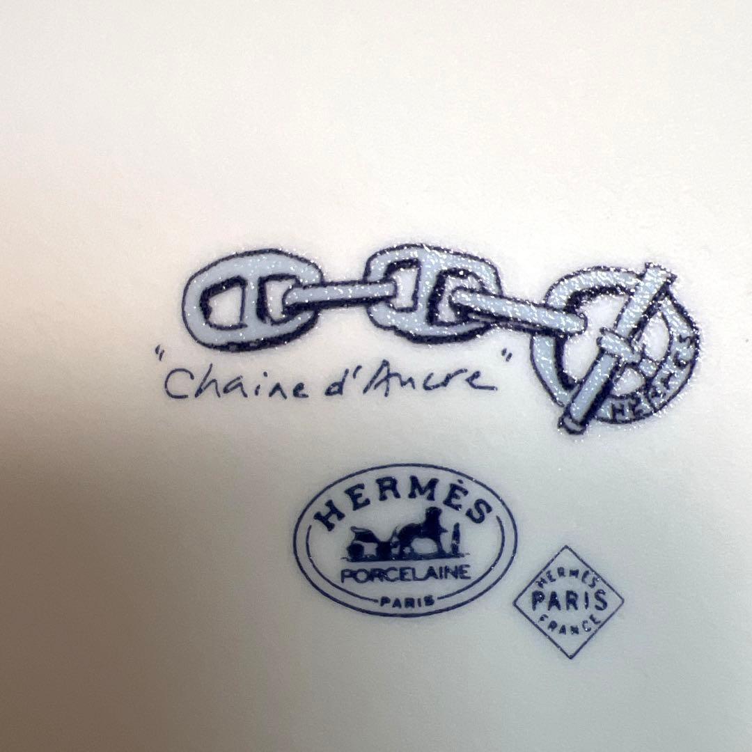 HERMES エルメス シェーヌダンクル スクエア ミニ プレート　箱付