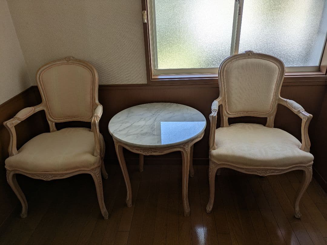 フレンチスタイル　大理石 センターテーブル