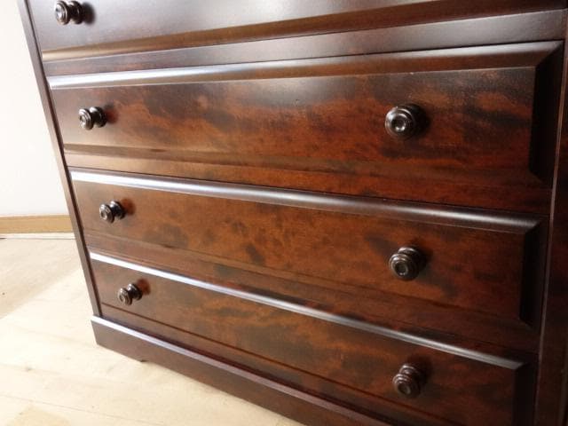 北海道民芸家具　整理タンス　チェスト　再塗装済　ＵＳＥＤ