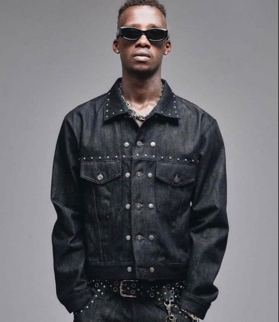 綾くん着用ANDER HUNK スタッズジャケット　mサイズ希少　短丈　ブラック