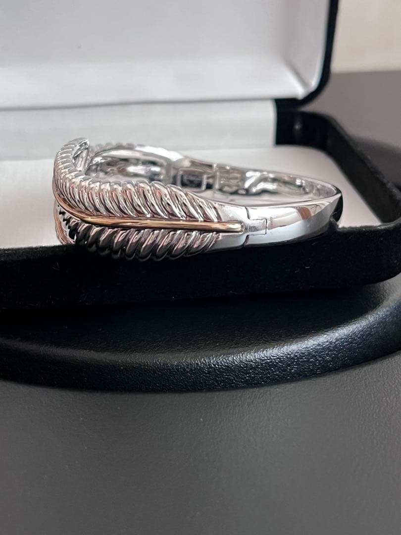 希少　Tiffany ティファニー　リーフ　フェザー　バングル　ブレスレット