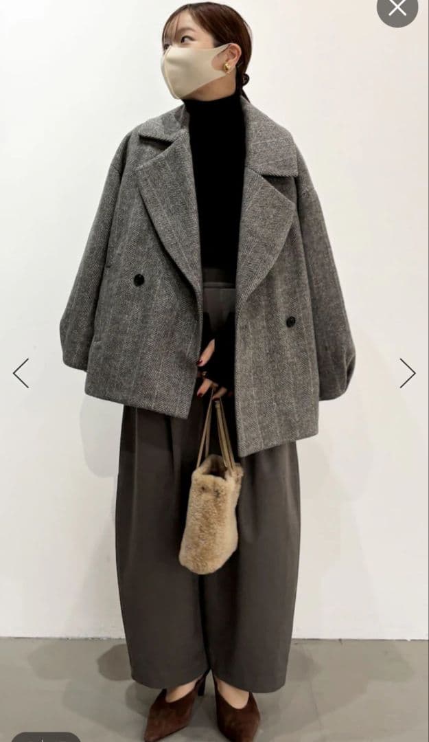 早いもの勝ち☆再お値下げ☆低身長caho146cm シャギージャコット