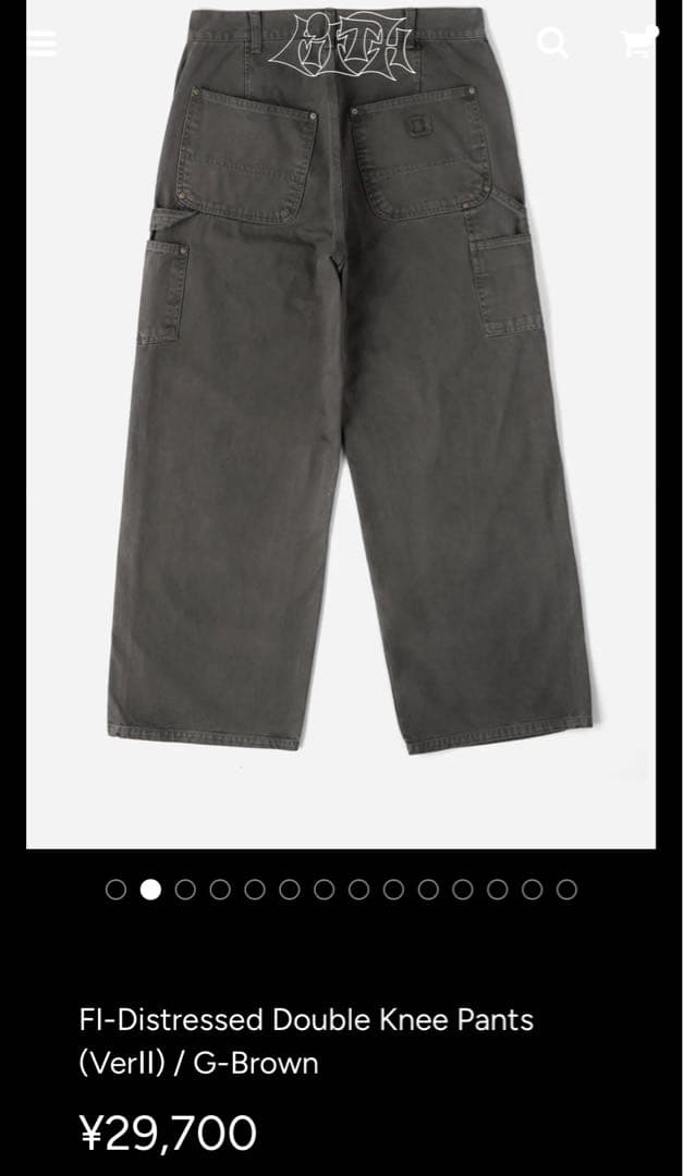 【未使用品】fifthgeneralstore DoubleKneePants