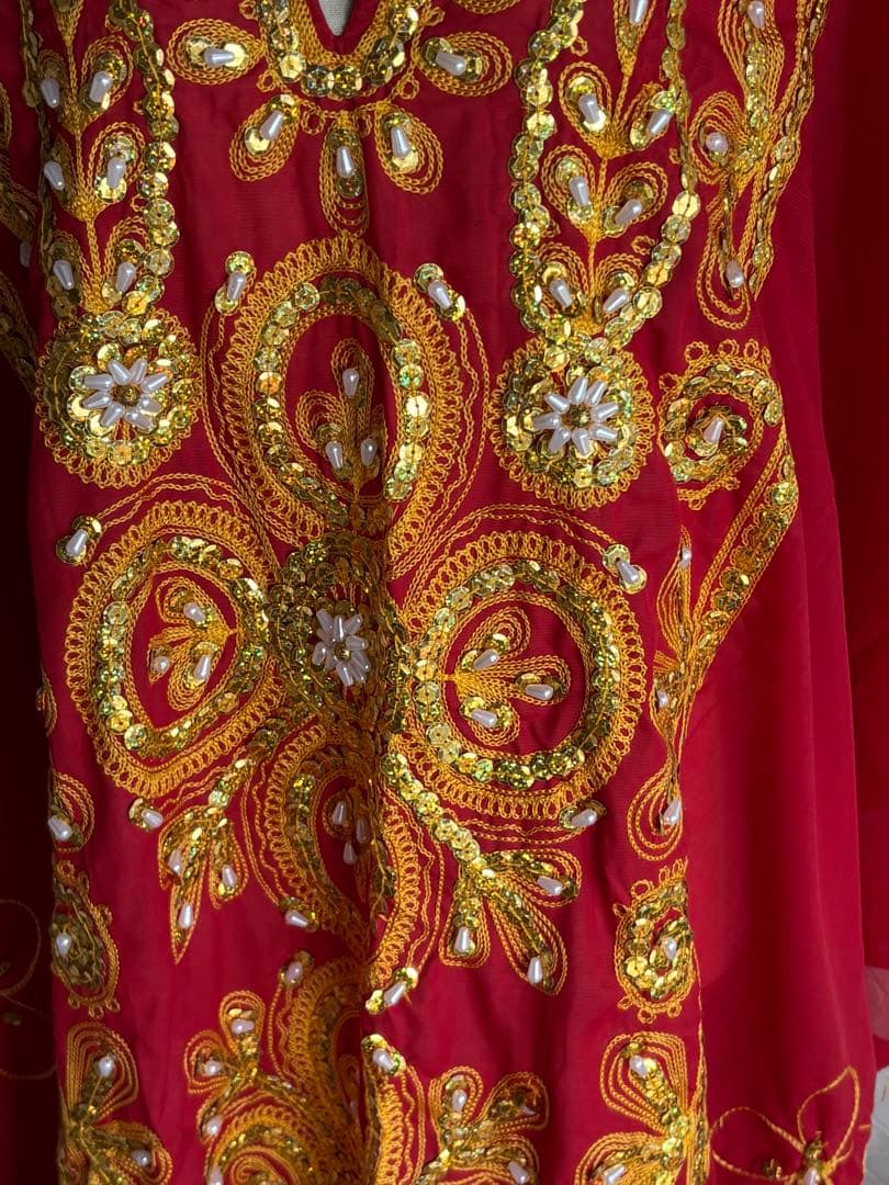 ベリーダンス　赤　ハリージ