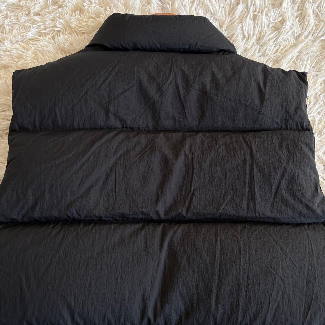 極美品 DANTON ハイロフトダウンベスト ホワイトグース ブラック L