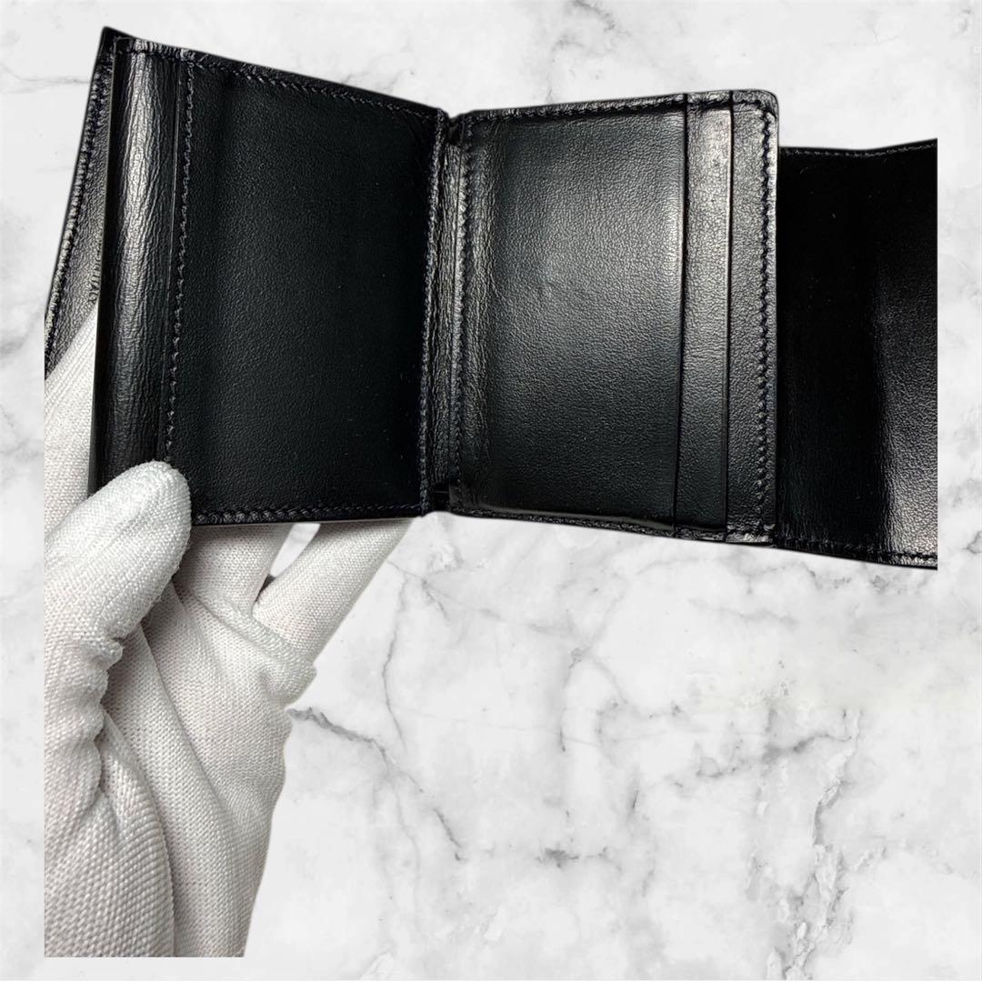 CELINE ブラックレザー 三つ折り財布 セリーヌ