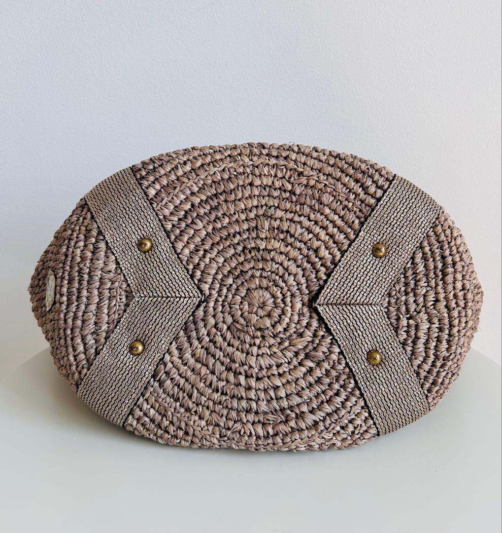 VIOLAD'ORO ゴールド　かごバッグ タッセル付き ヴィオラドーロ