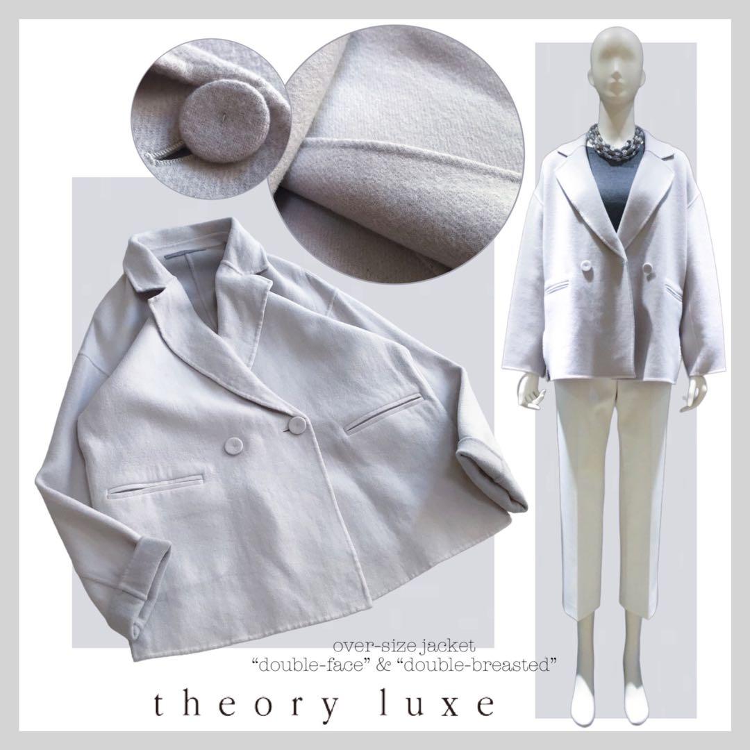 【ダブルフェイス／ブランド•ウール】セオリーリュクス／ダブルブレスト•ジャケット