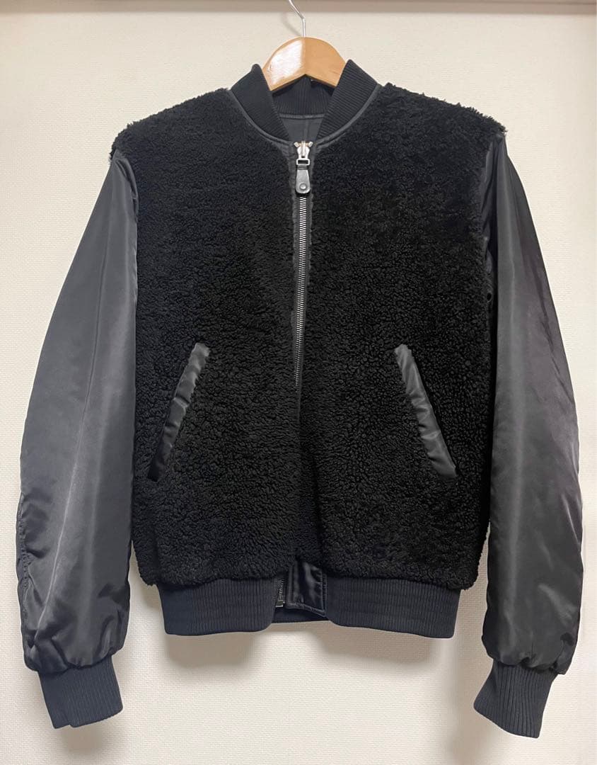 イヴサロモン　YVES SALOMON ARMY メンズジャケット　ブラック44