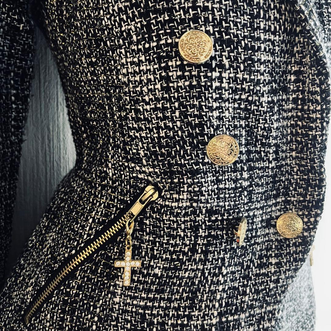 【平成ギャル】【希少】 d.i.a. ギャル系チャーム付きツイードジャケット