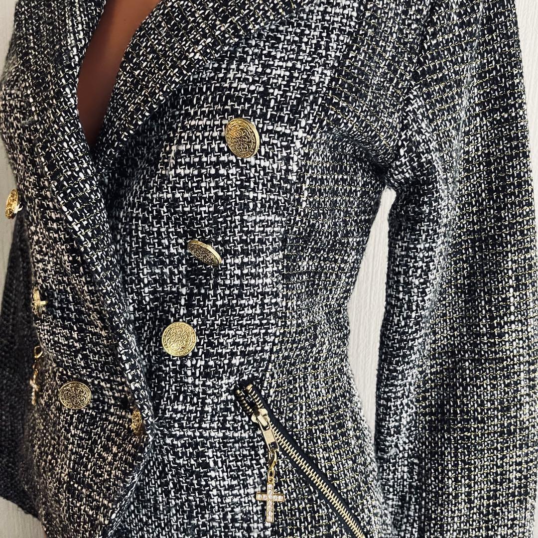 【平成ギャル】【希少】 d.i.a. ギャル系チャーム付きツイードジャケット