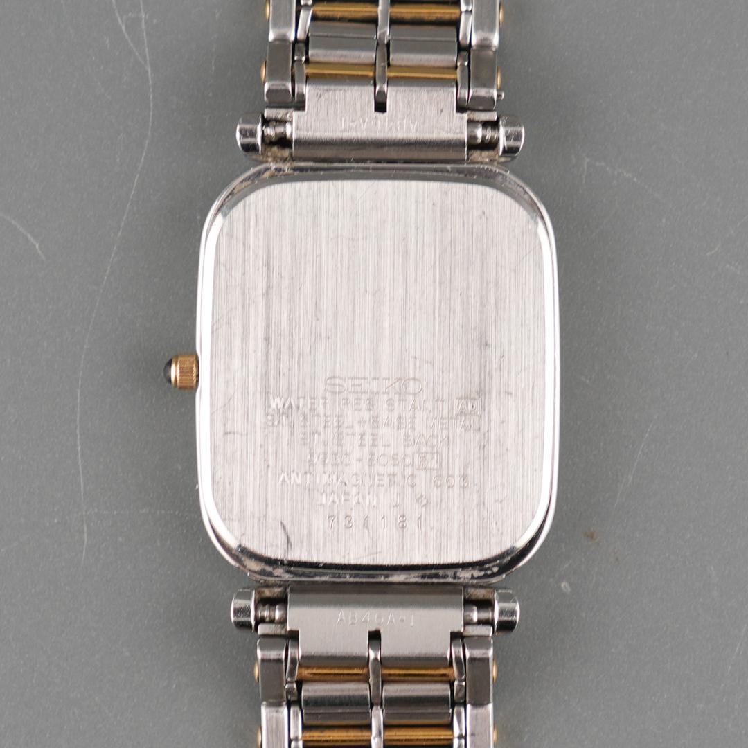 稼働 SEIKO DOLCE スクエア ローマ文字 腕時計 新品電池 クォーツ