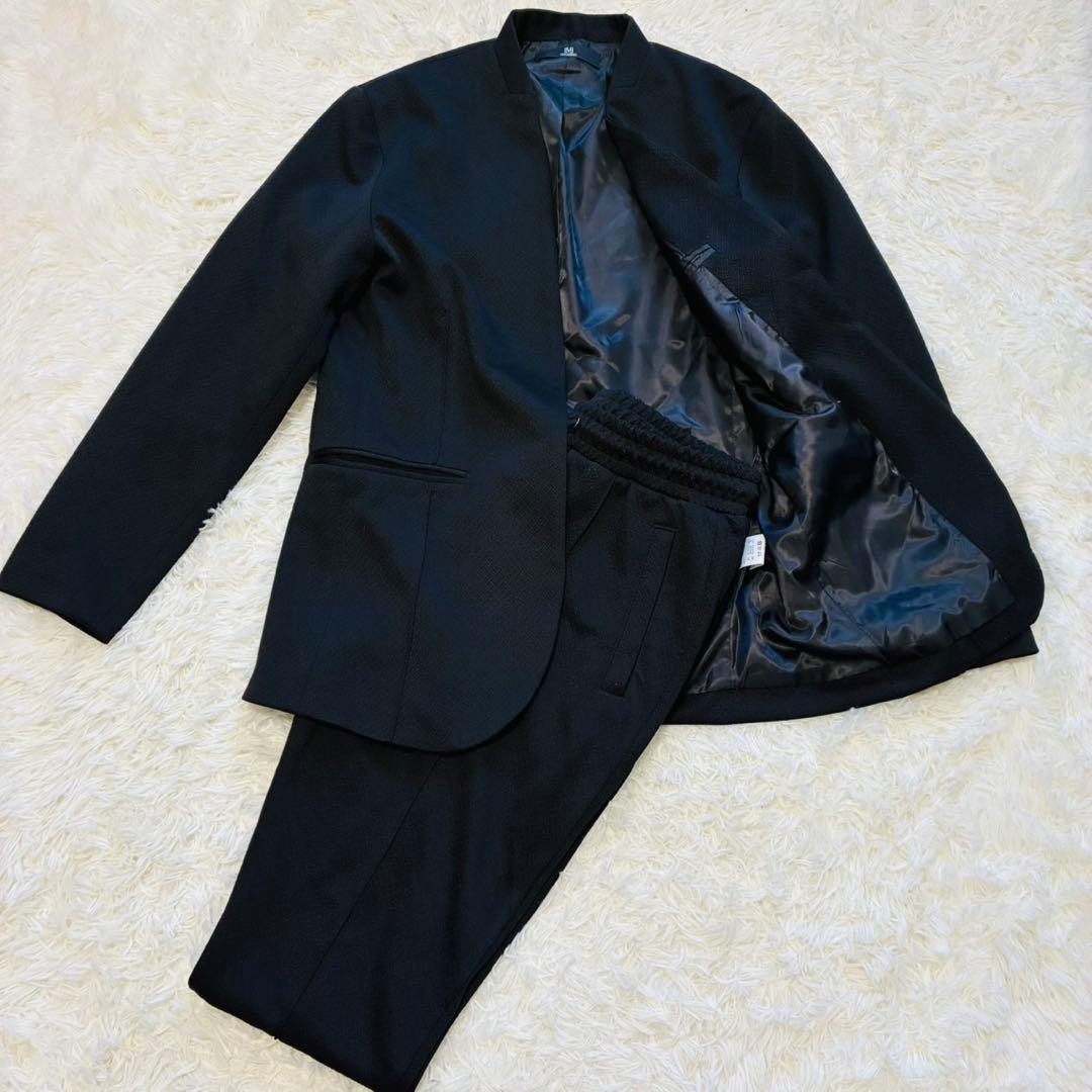 CAMBIO セットアップ ノーカラージャケット 織り柄 M（B322）