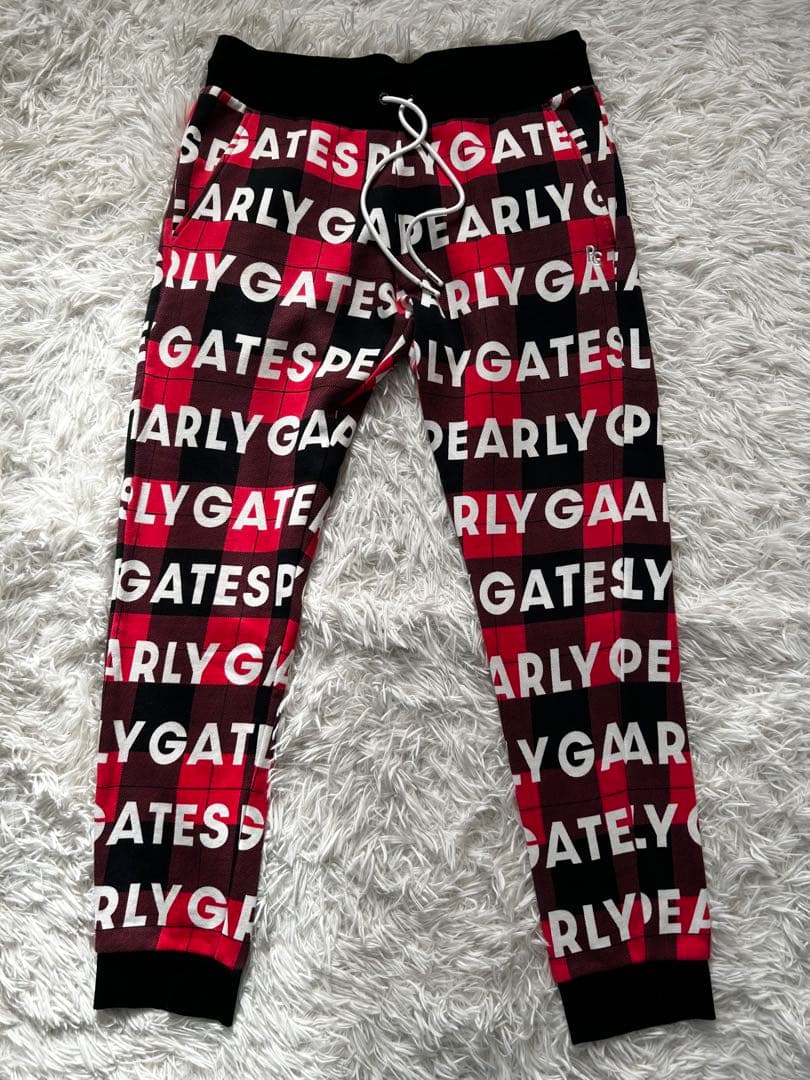 PEARLY GATES ロゴプリントスウェットパーカー パンツ セットアップ