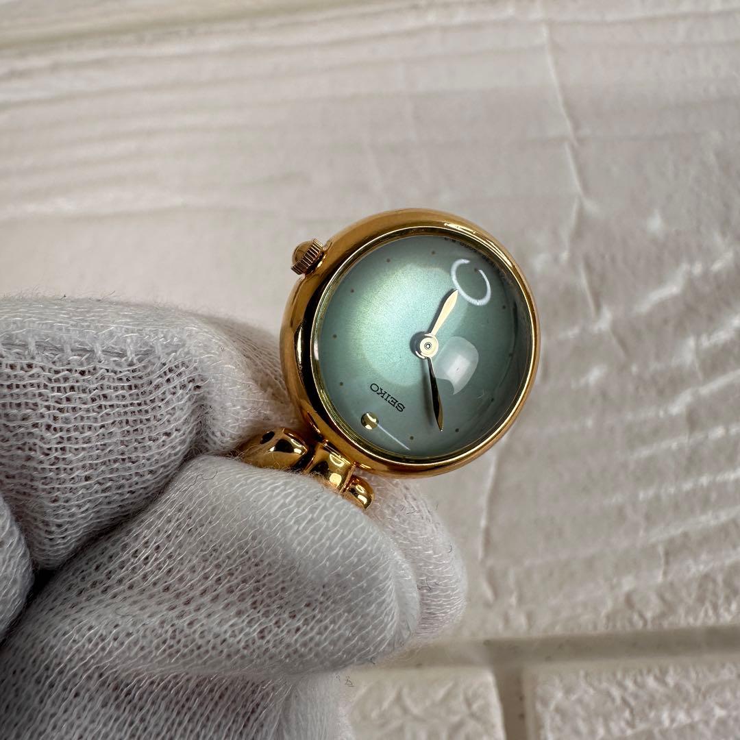 極希少 SEIKO 1E20-2000 チェーン腕時計 稼動品 ゴールド