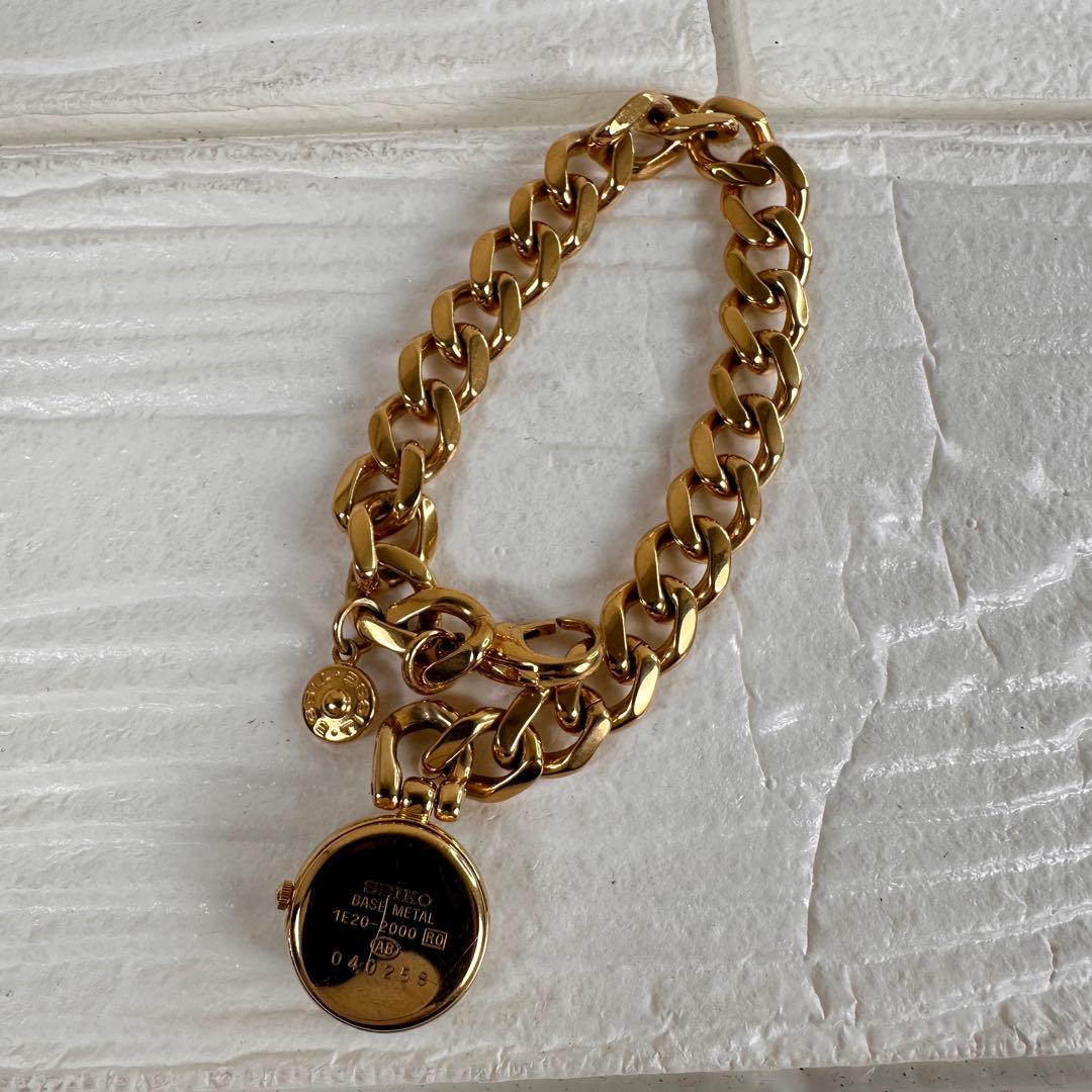 極希少 SEIKO 1E20-2000 チェーン腕時計 稼動品 ゴールド