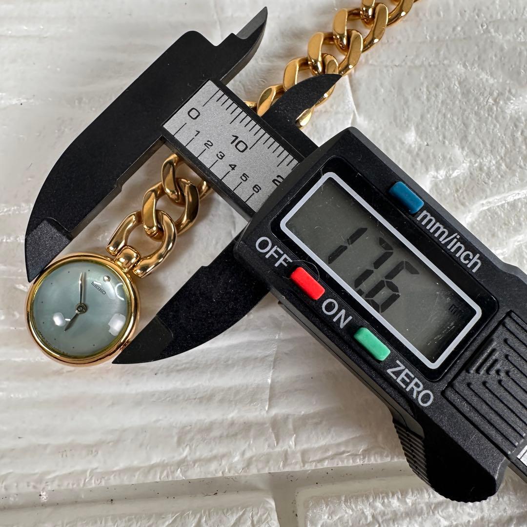 極希少 SEIKO 1E20-2000 チェーン腕時計 稼動品 ゴールド