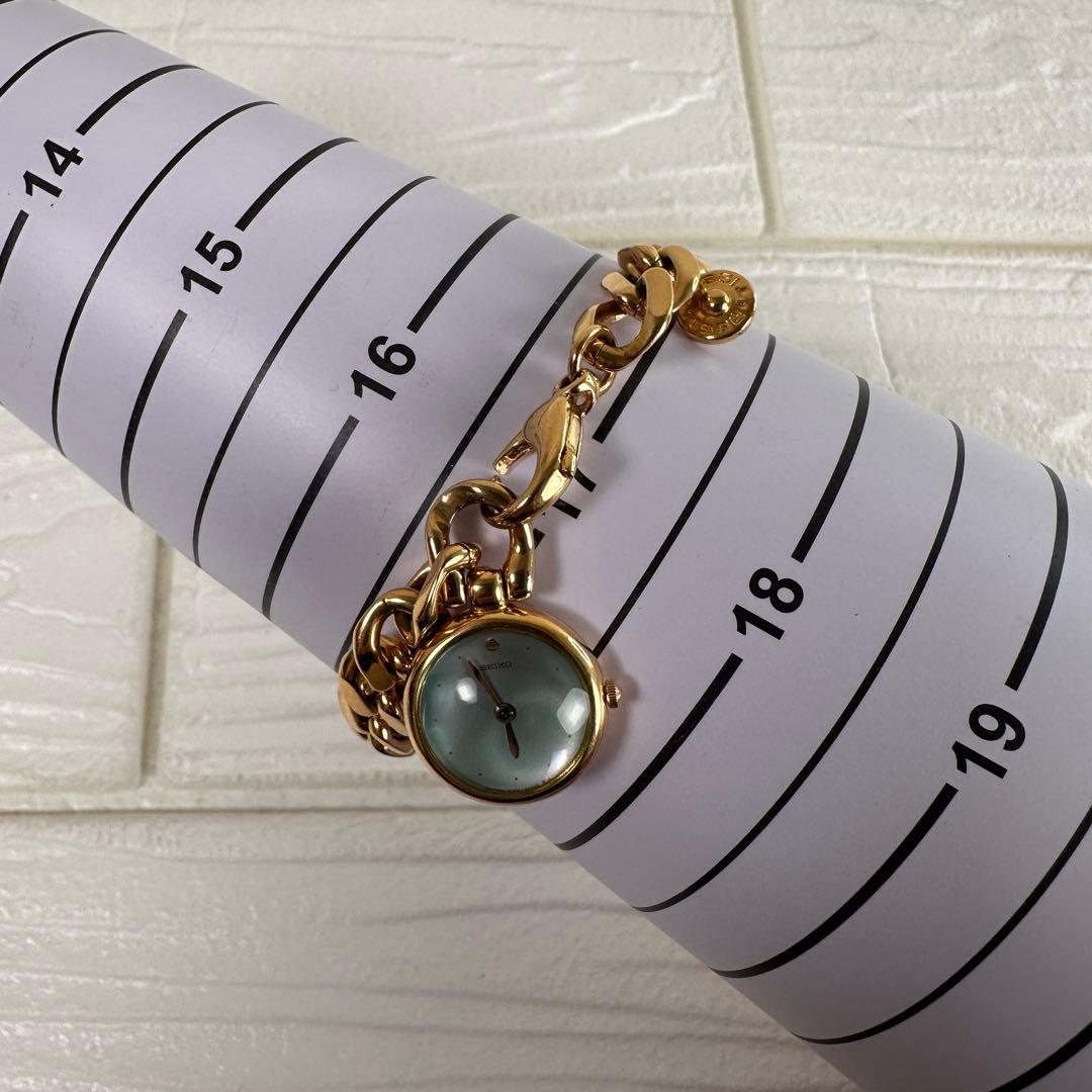 極希少 SEIKO 1E20-2000 チェーン腕時計 稼動品 ゴールド