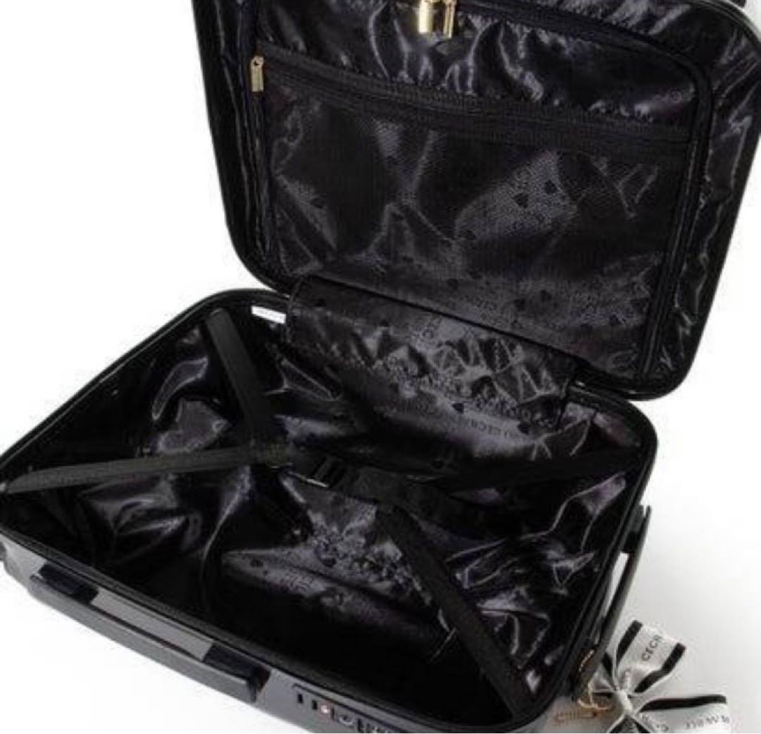 セシルマクビーCECIL McBEE Sサイズ キルト風キャリーケース ブラック