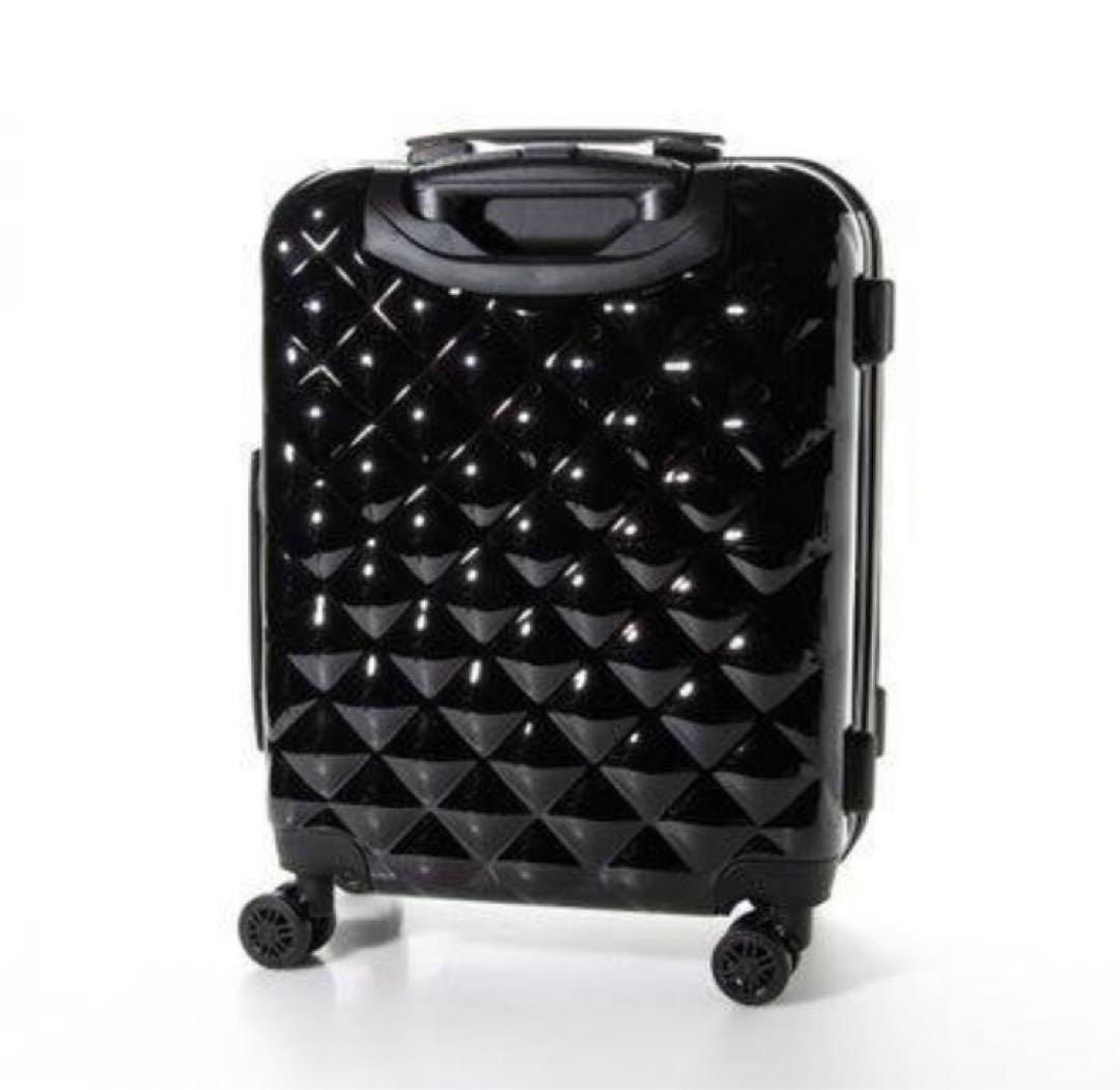 セシルマクビーCECIL McBEE Sサイズ キルト風キャリーケース ブラック