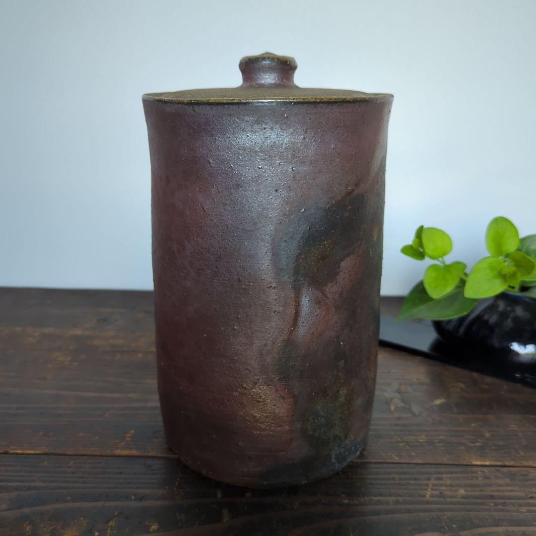 骨董品　陶芸　茶道具　備前焼　水指 細水指　宝山窯　森善一郎（陶号　宝山）