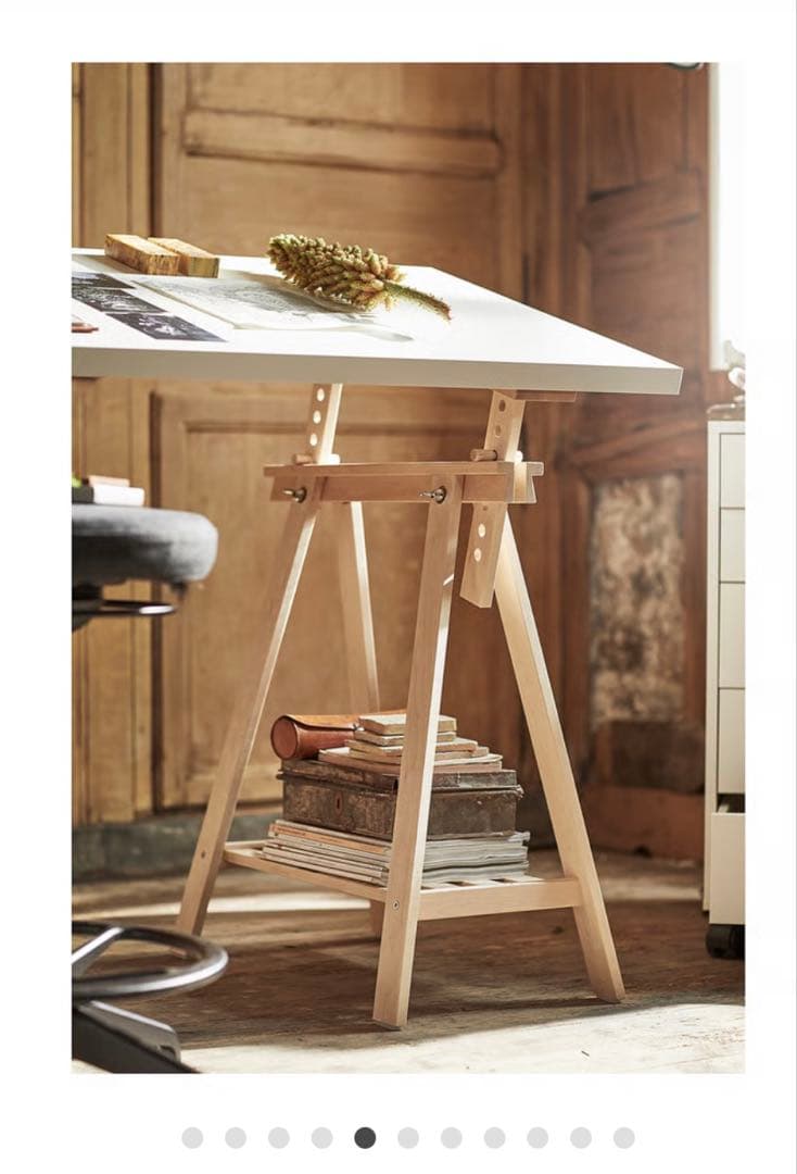 IKEA ミットバック　2脚セット　オイル塗装　テーブル脚