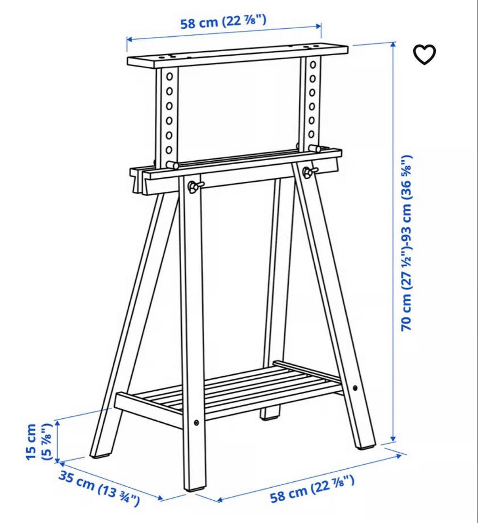 IKEA ミットバック　2脚セット　オイル塗装　テーブル脚