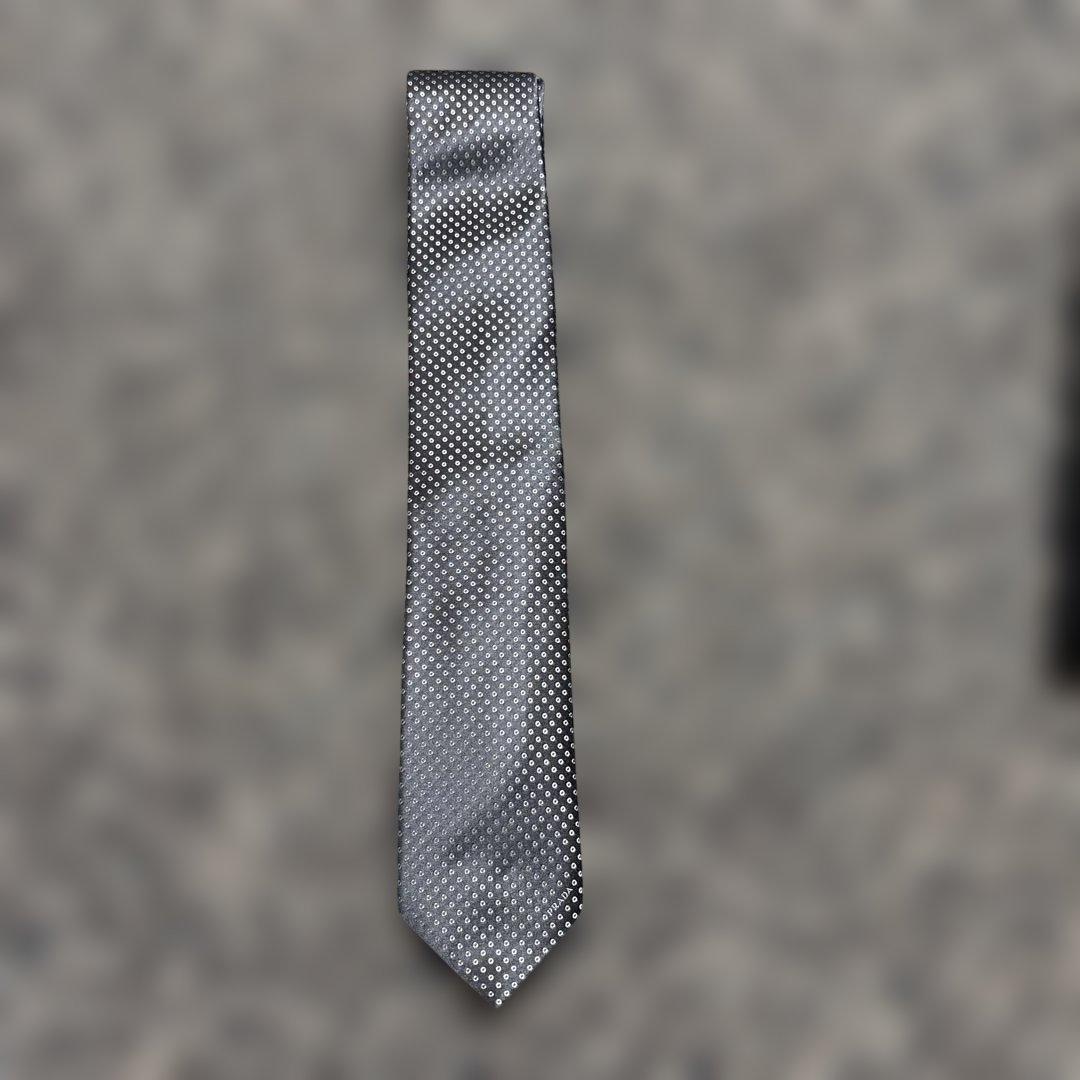 PRADA グレー ドット柄 ネクタイ