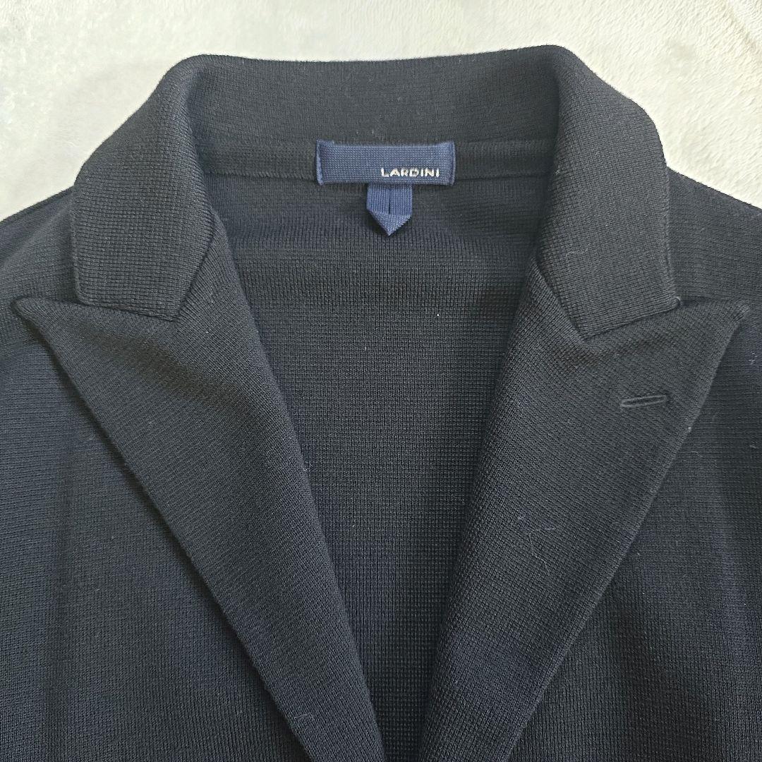 LARDINI ラルディーニ ニットジャケット XL ブラック サイドベンツ