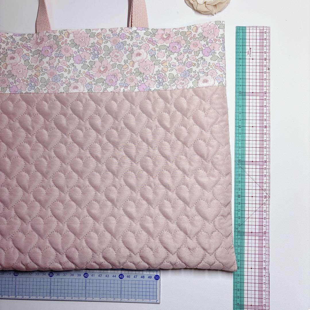 Kahon（プロフ必読！）様　レッスンバッグ　上履き袋　ハート　キルト　ヌビ