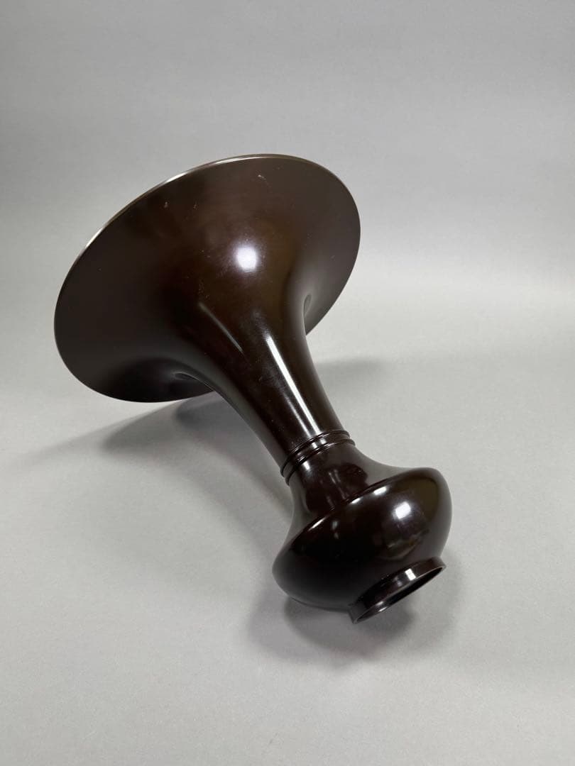 銅花器　いけばな　池坊　立花　古流　小原流　華道具　花瓶　在銘