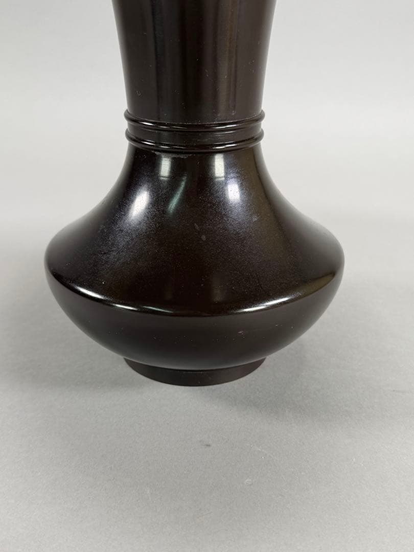 銅花器　いけばな　池坊　立花　古流　小原流　華道具　花瓶　在銘