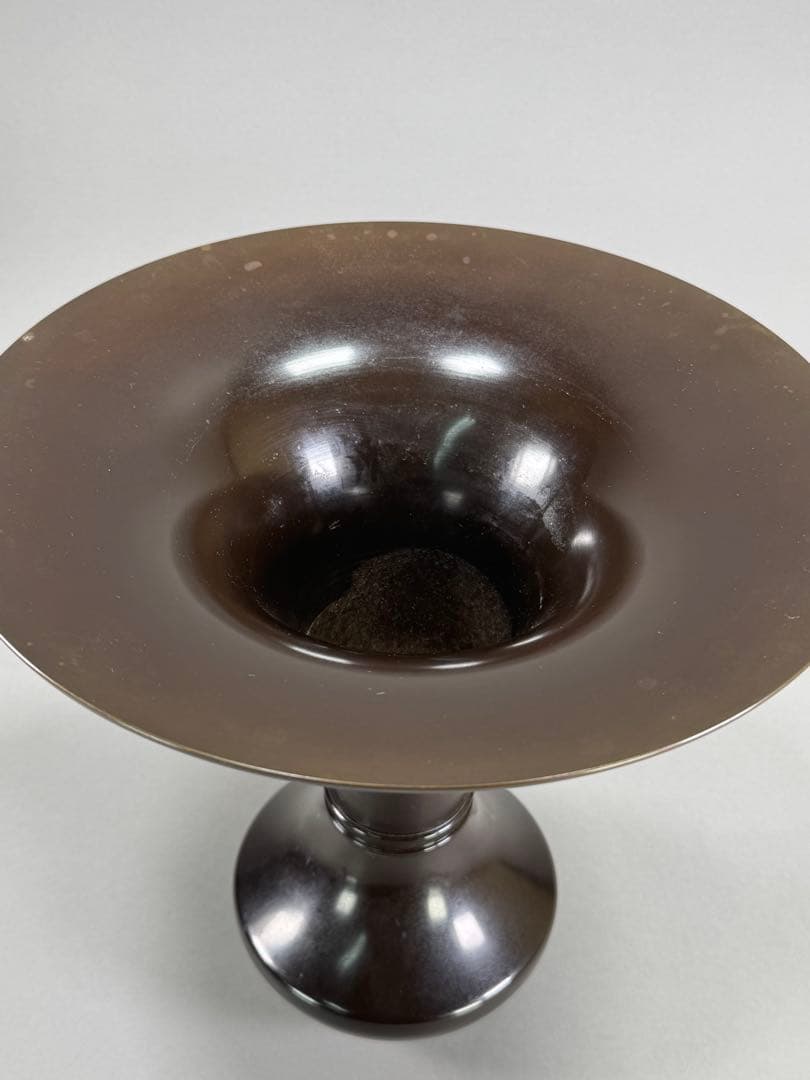 銅花器　いけばな　池坊　立花　古流　小原流　華道具　花瓶　在銘