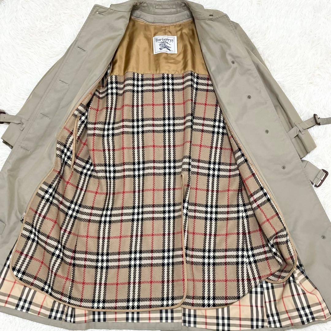 バーバリーズ　トレンチコート　ライナー　ロング　ノバチェック　ベルト　ベージュ