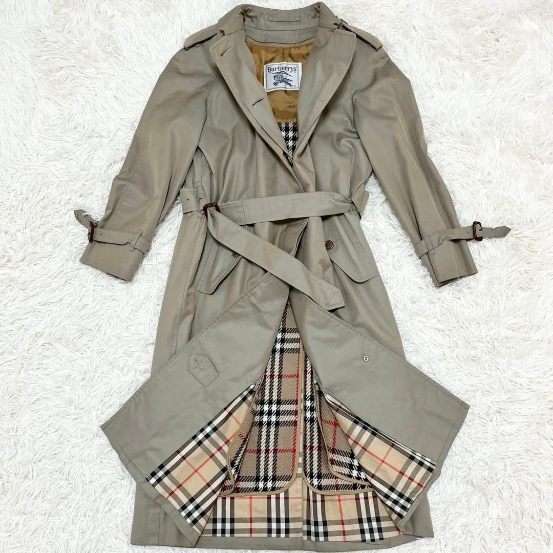 バーバリーズ　トレンチコート　ライナー　ロング　ノバチェック　ベルト　ベージュ