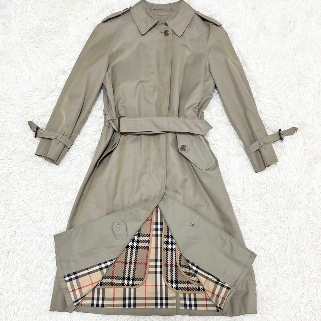 バーバリーズ　トレンチコート　ライナー　ロング　ノバチェック　ベルト　ベージュ