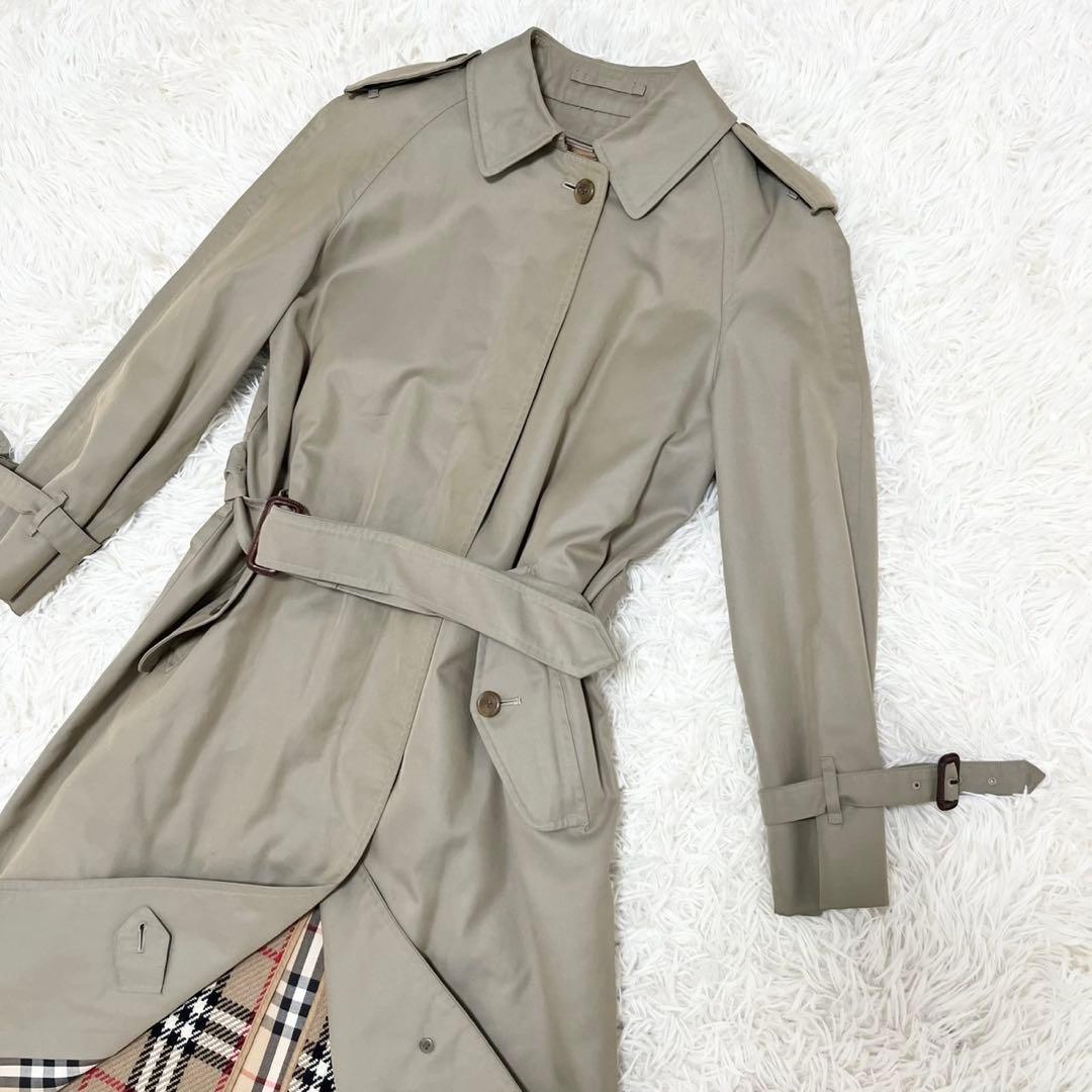 バーバリーズ　トレンチコート　ライナー　ロング　ノバチェック　ベルト　ベージュ