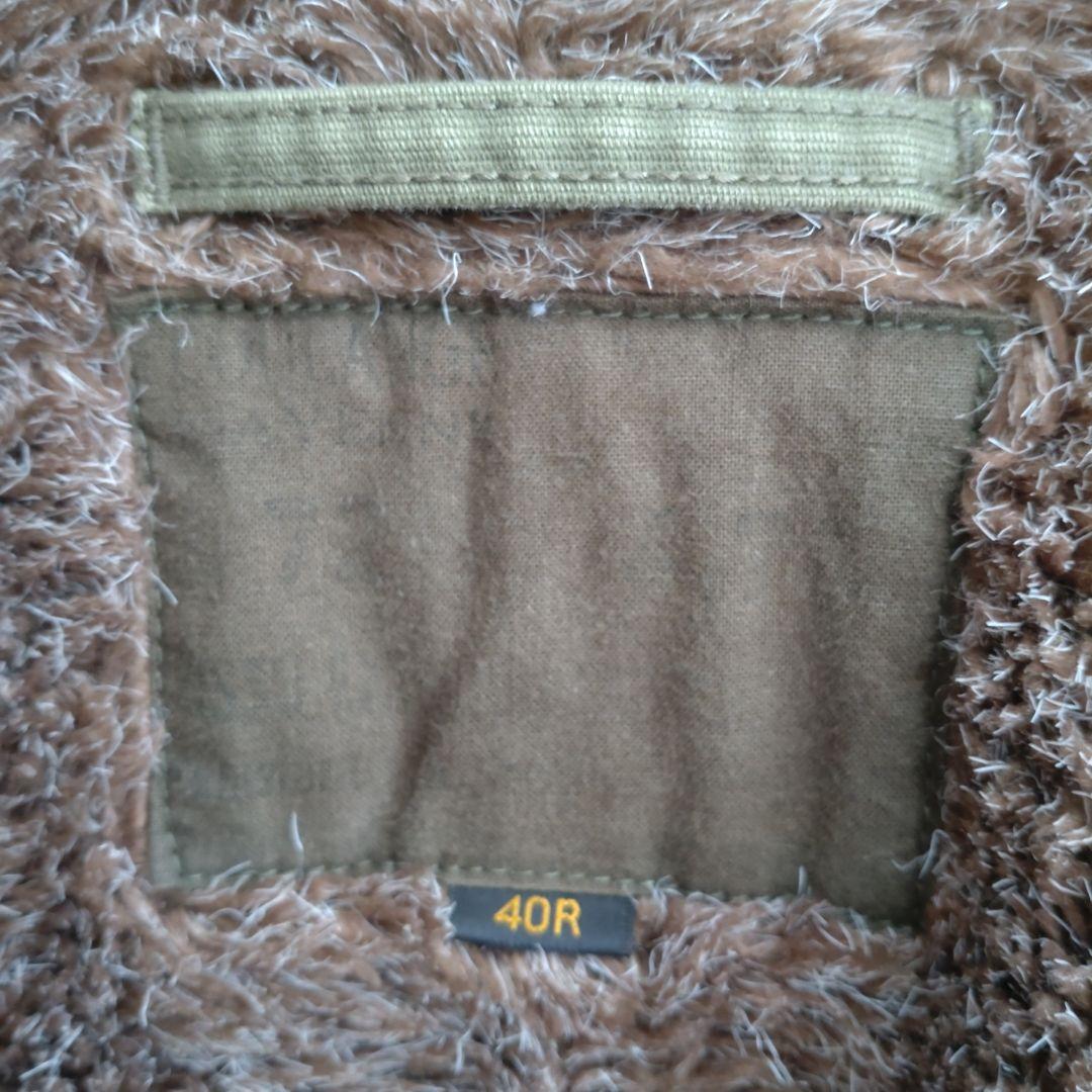 ぎんファー付きオリーブグリーンミリタリージャケット