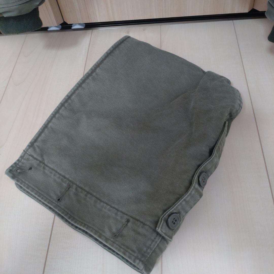 ぎんファー付きオリーブグリーンミリタリージャケット