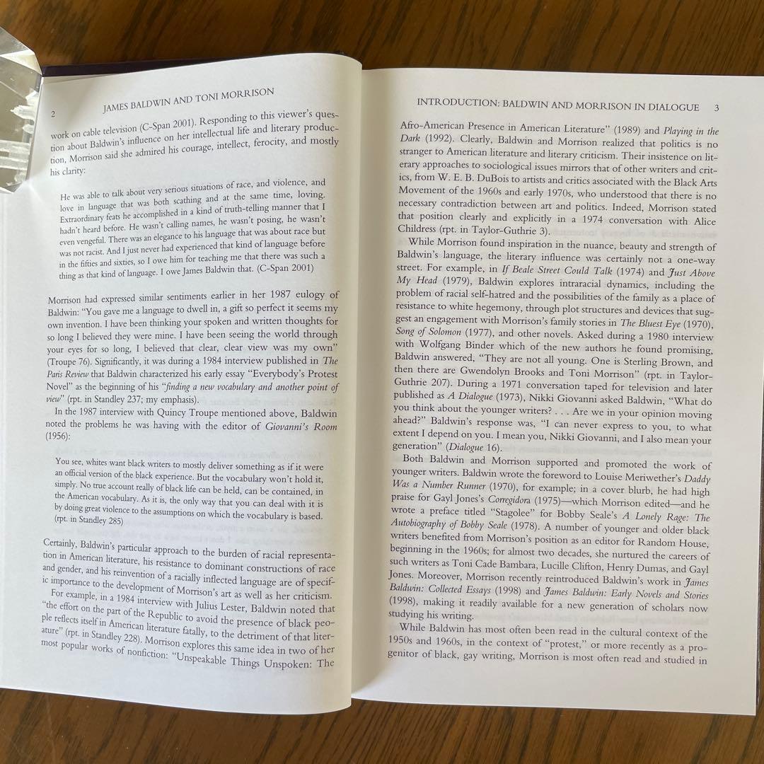 洋書 JAMES BALDWIN AND TONI MORRISON