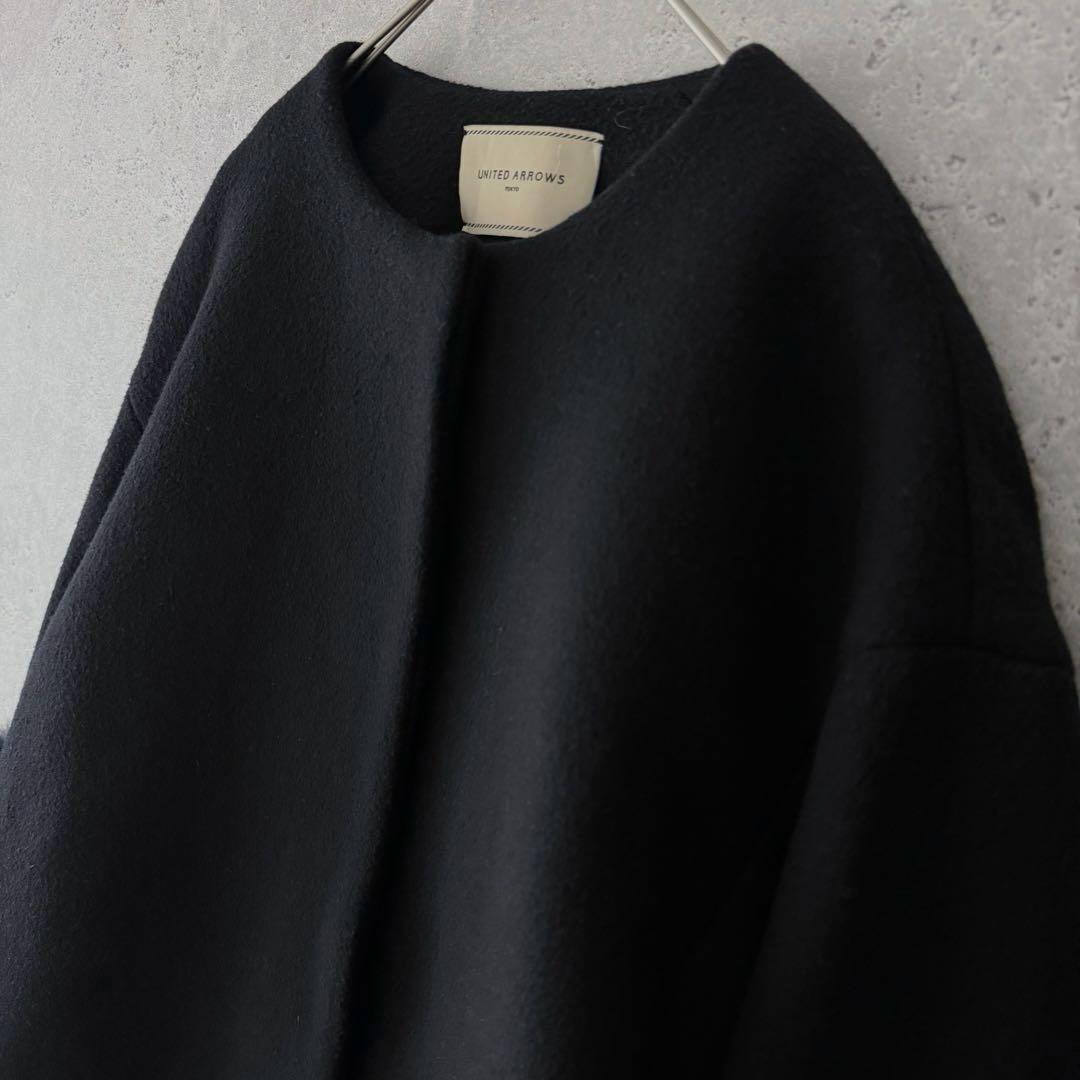 UNITED ARROWS UBCS ファースリーブノーカラーコート　36