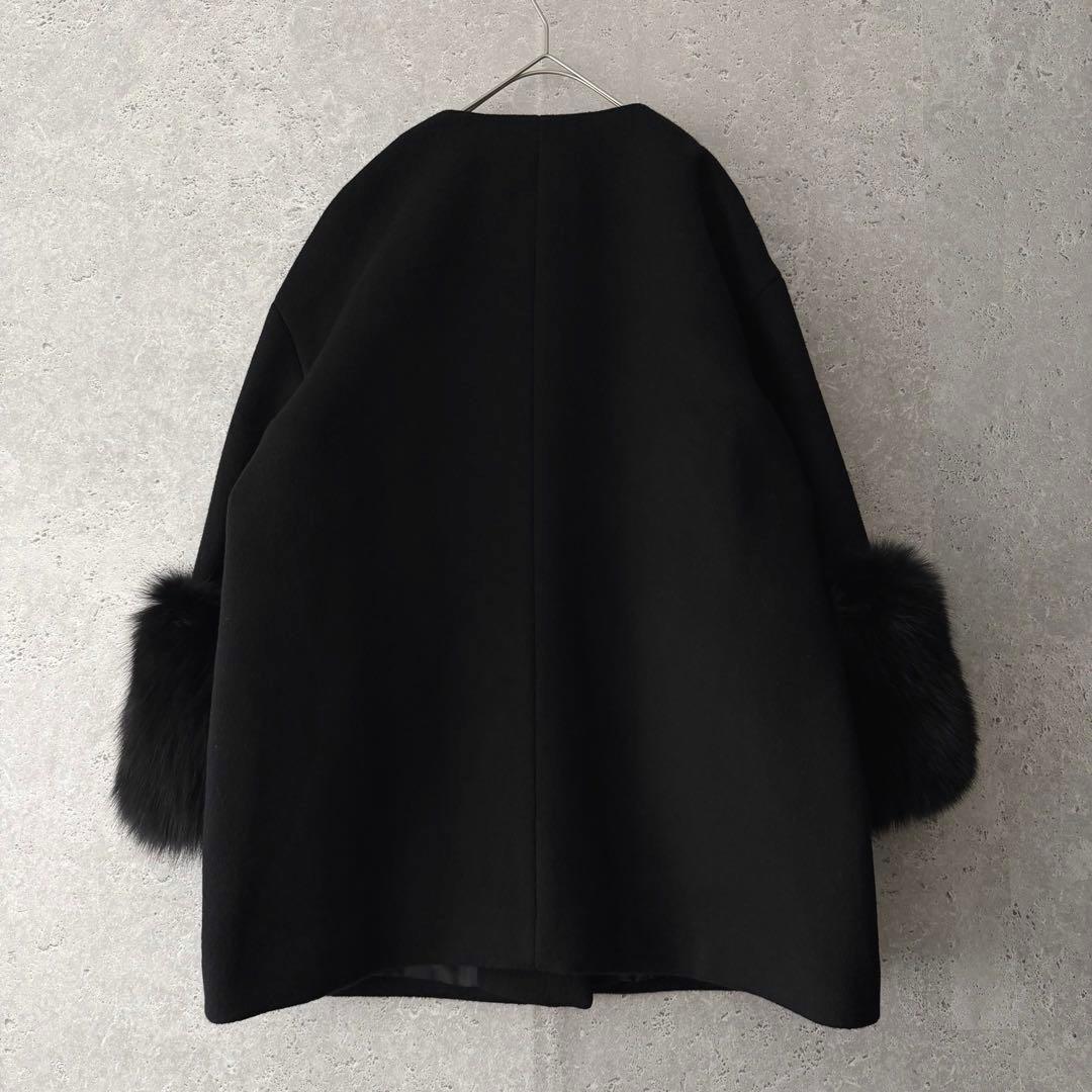 UNITED ARROWS UBCS ファースリーブノーカラーコート　36