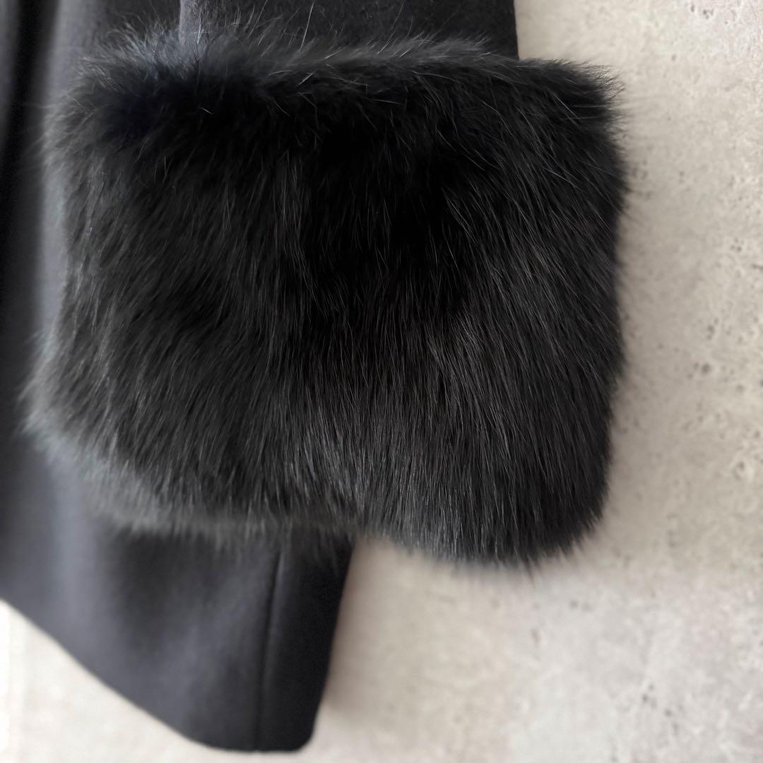 UNITED ARROWS UBCS ファースリーブノーカラーコート　36