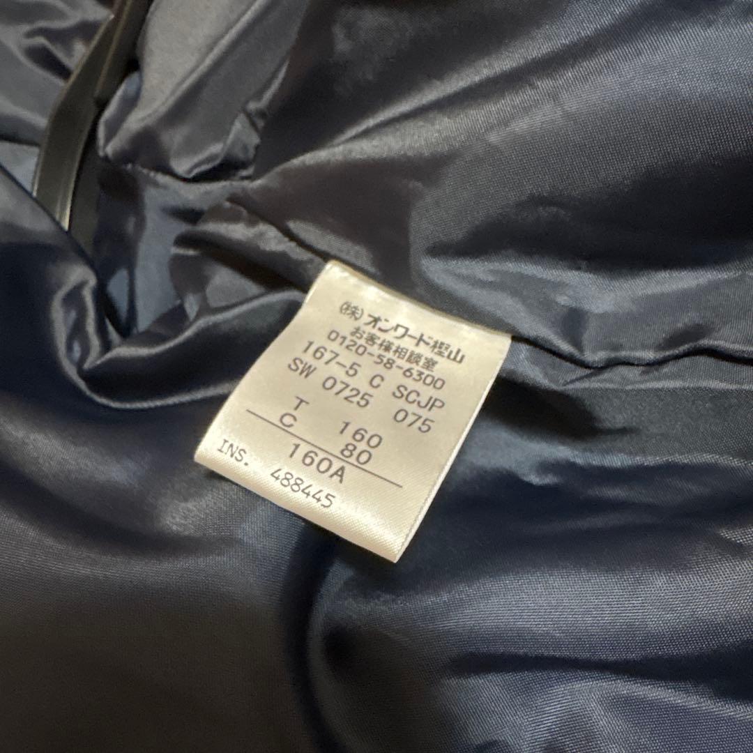 J.PRESS ネイビー ダウンジャケット 160サイズ