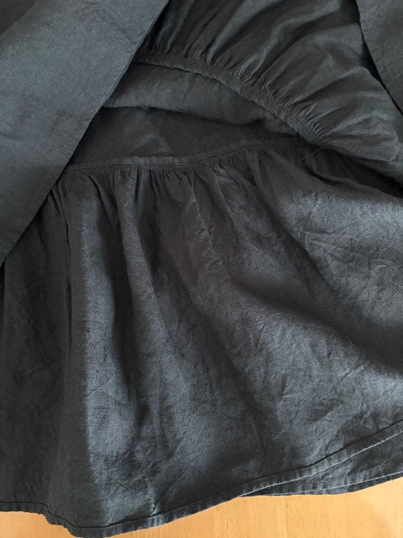 【新品】45R インド度詰リネンの ラッパー キュロット パンツ / 完売色