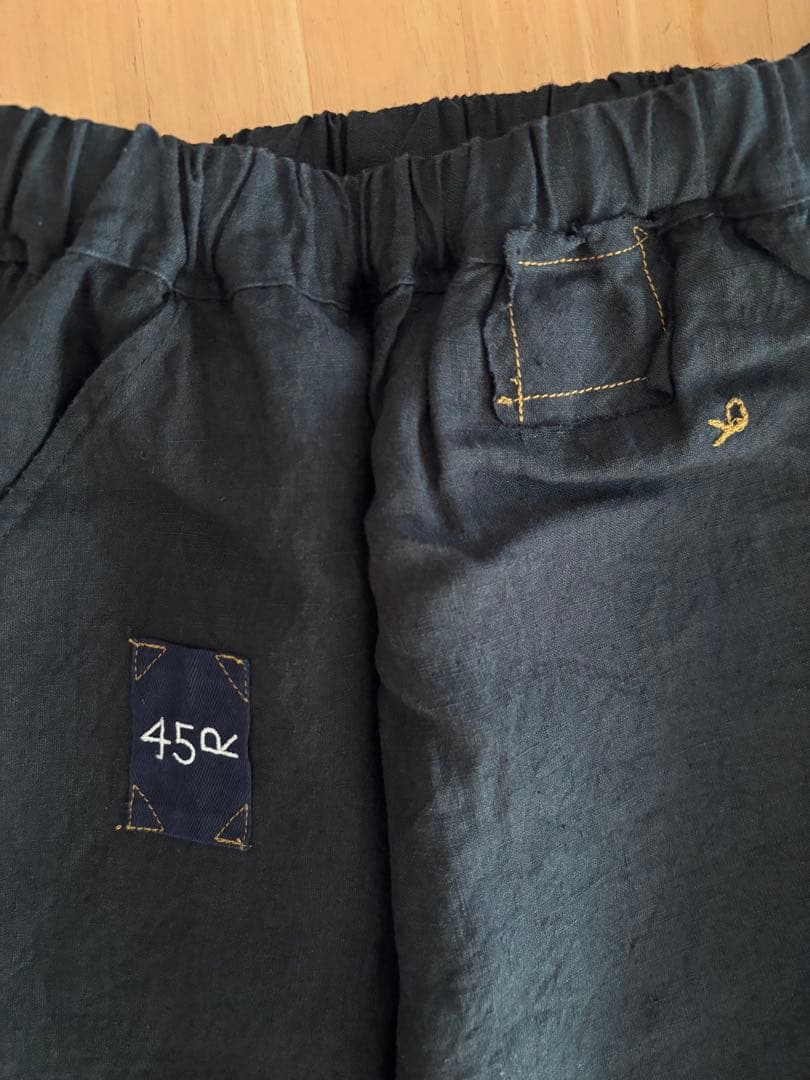 【新品】45R インド度詰リネンの ラッパー キュロット パンツ / 完売色