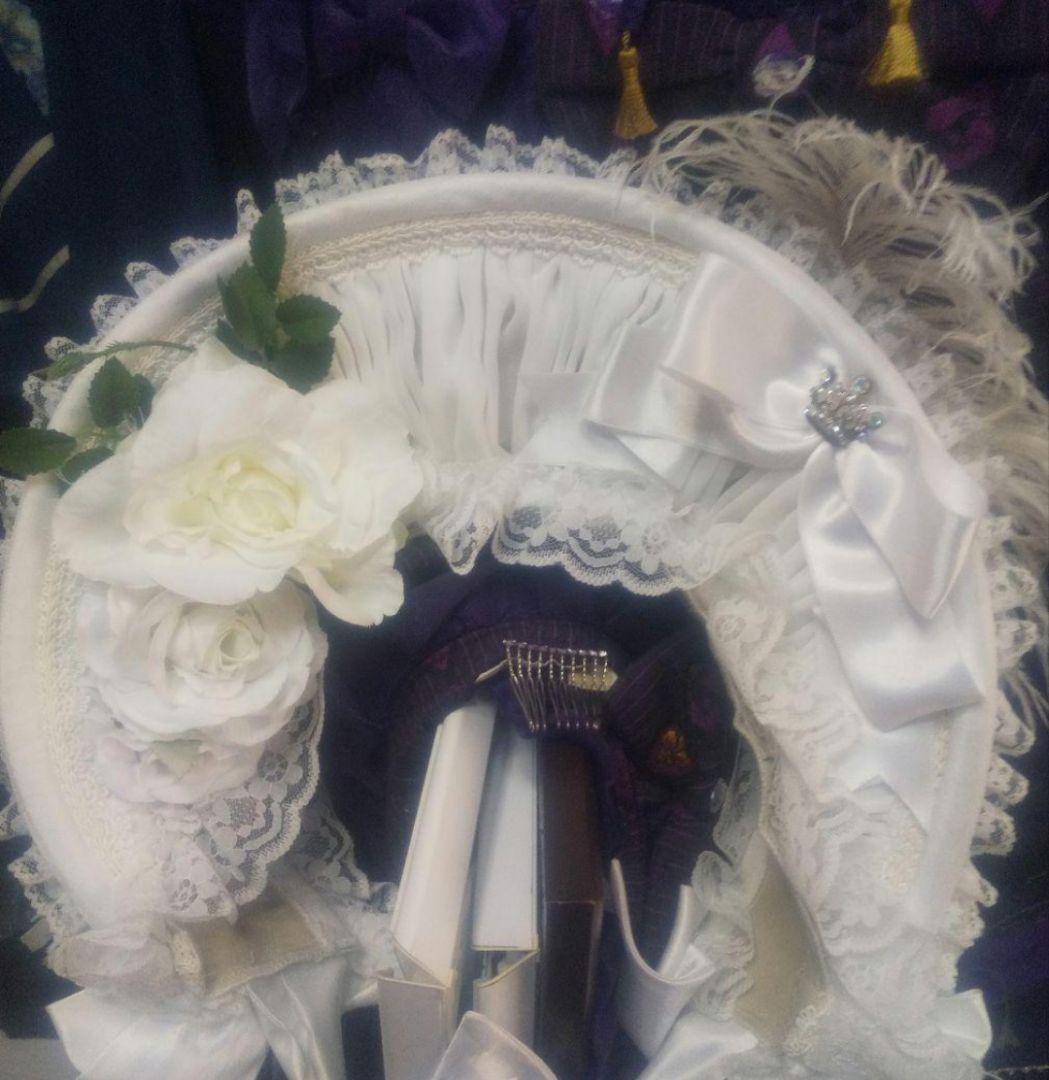 triplefortune トリプルフォーチュン ローズ リボン ボンネット 白