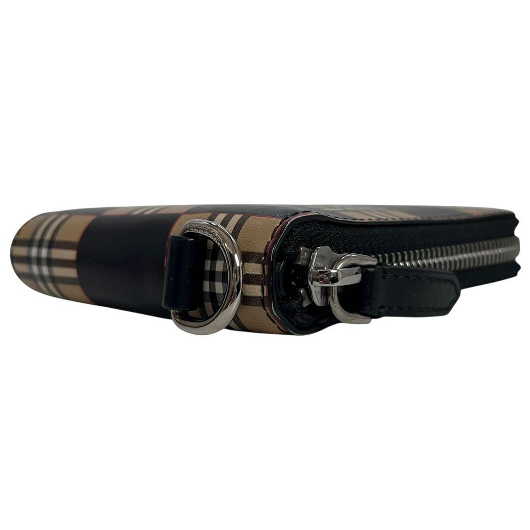 希少✨バーバリー 二つ折り財布 ダニエルズ ノバチェック レザー ブラック