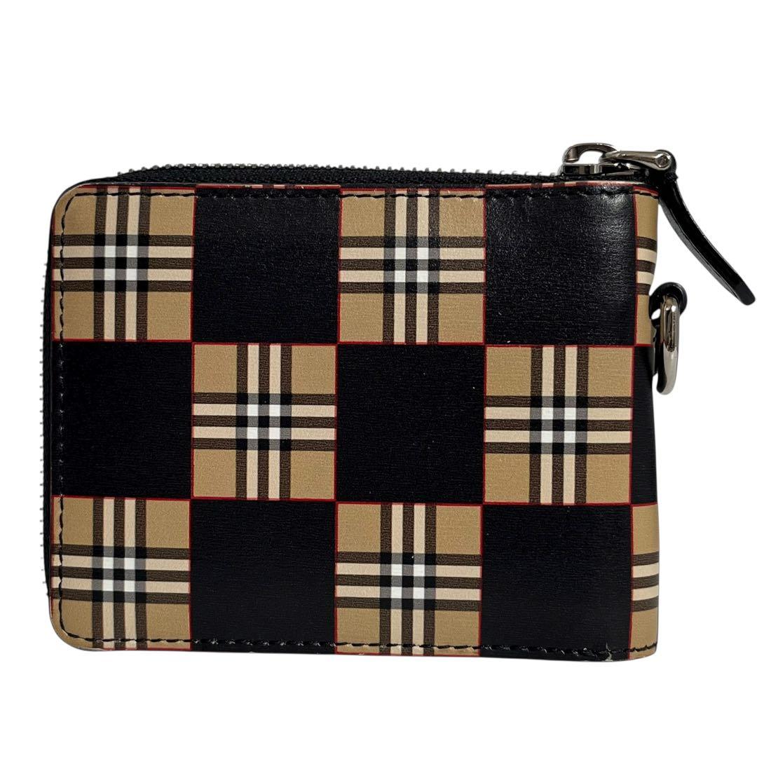 希少✨バーバリー 二つ折り財布 ダニエルズ ノバチェック レザー ブラック